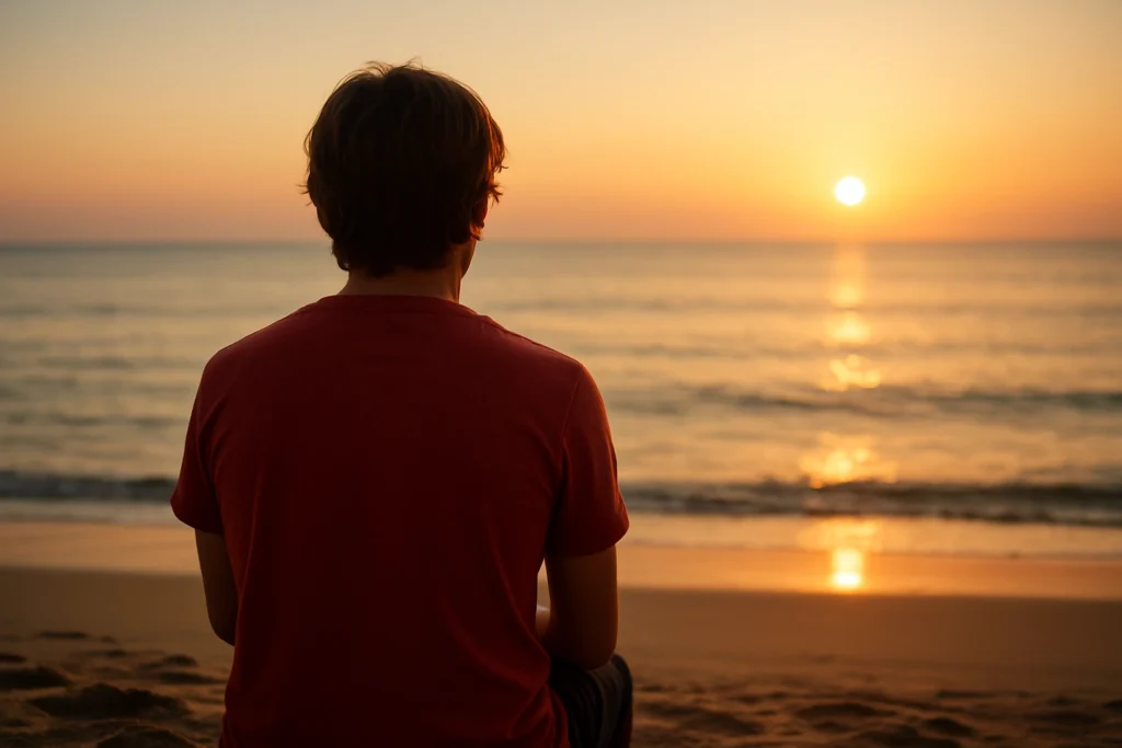 Reflexión en un amanecer